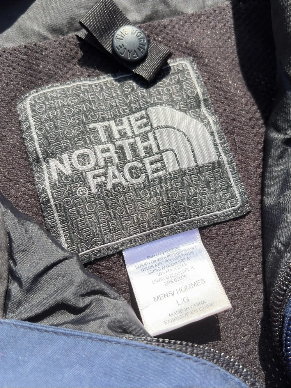 The North Face Men’s Navy and Gray HyVent Large Jacket